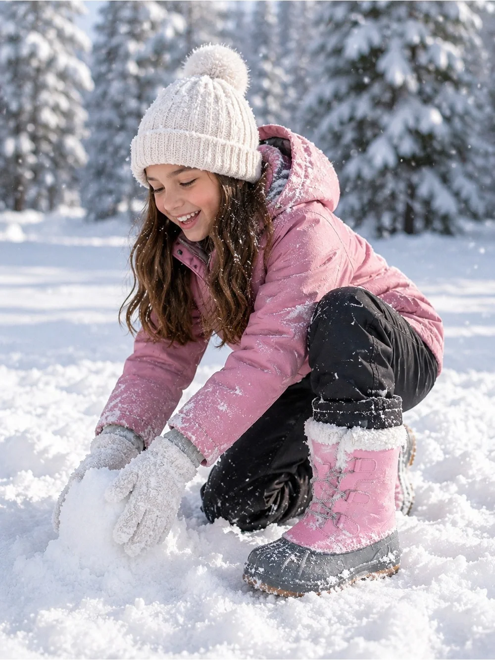 Cat & Jack Girls’ Winter Snow Boots - Pink